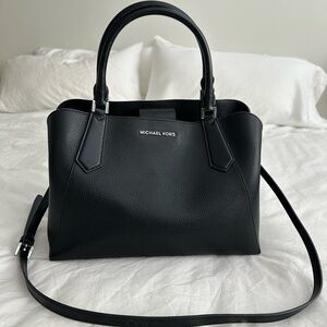 Michael Kors Black Leather Tote Bag
